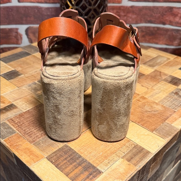 👡 Jeffrey Campbell Women's Platform 70’s Style Fisherman Sandals — Cognac — 8.5 - Picture 5 of 11